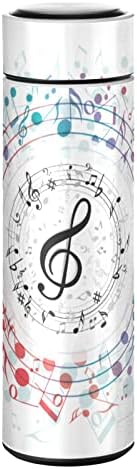 כוס תרמוס 17oz כוס ואקום בקבוק מים נירוסטה BPA ספל מבודד חינם, תווי מוזיקה מוזיקלית