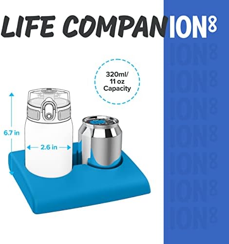 ION8 בקבוק מים נירוסטה כפול -קיר - בקבוק מים מבודד דליפה ואקום - מתאים למחזיקי כוס - לכושר, לקמפינג ועוד, 11 גרם / 320 מל - Onetouch 1.0