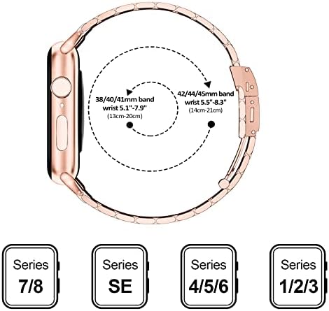 פס שעון תפוחים של קוסיניג 'סילבר שחור זהב מתכת תפוח שעון תפוח 44 ממ 45 ממ 38 ממ 41 ממ 40 ממ 42 ממ לגברים נשים, Apple Watch Ultra SE סדרה