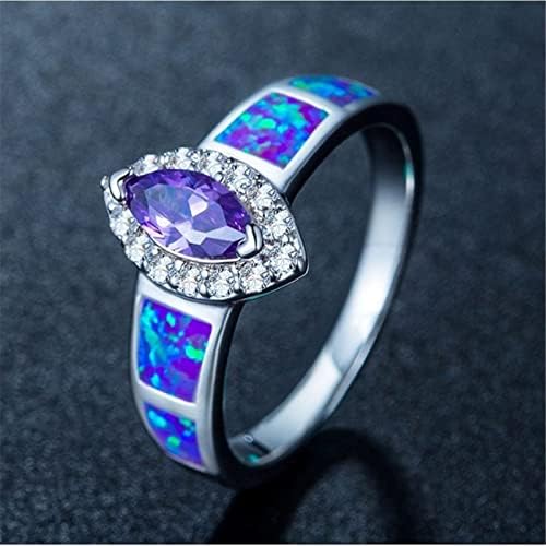 טבעת טבעת טבעת גודל מתנה 6-10 טבעות מתאימות מעורבות חיי סגול לחיים למסיבות תכשיטים אופנה יומיומי טבעות נשים