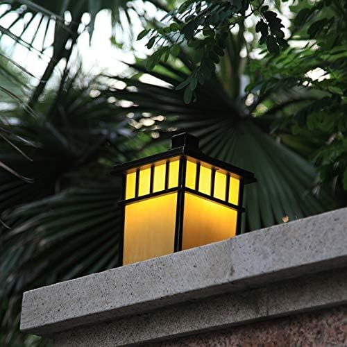 TBIIEXFL מנורה סטיגמה מנורת קיר רביעייה חיצונית אטומה ומנורת עמודות אטום חלודה מנורה חדשה בסגנון סיני מנורת קיר חיצונית מנורת גן אלומיניום