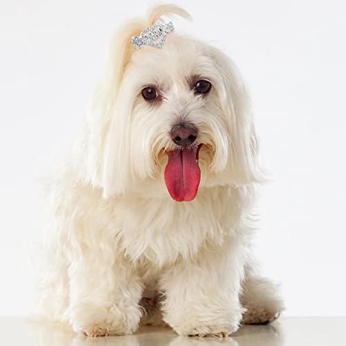 Vefsu Diamond Diamond Princssss Princsss Peach Heart Hairpin אביזרי שיער לחיות מחמד אביזרי חתול וכלבים מתאימים לכלבים ארוכים שיער אביזרי