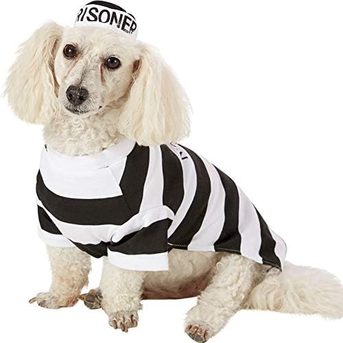 תחפושת לכלב אסיר - תלבושת לכלב ליל כל הקדושים, תחפושת קוספליי של כלבים עם כובע לגורים קטנים בינוני כלבים גדולים אירועים מיוחדים אבזרי