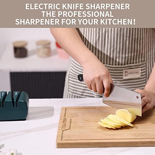 אן קייטי מקצועי חשמלי סכין מחדד 2 שלב חשמלי מטבח סכין מחדד לחידוד מהיר & מגבר; ליטוש & מגבר; תיקון.