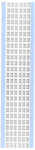 בריידי וו-מ-3 ט2-פק בד ויניל שניתן למקם מחדש, שחור על לבן, כרטיס סמן חוט סמל כלי מכונה