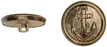 מוצרי מתכת C&C 5018 כפתור מתכת עוגן, גודל 36 ליגנה, זהב עתיק, 36 חבילה