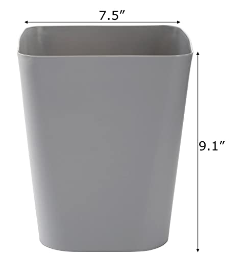 סט של 3 פלסטיק קטן אשפה יכול-1.6 גלון כיכר פח אשפה יכול לבית מטבח משרד אמבטיה