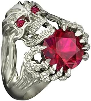 2023 חדש ליל כל הקדושים טבעת יצירתי אמריקאי פאנק יהלומי אופנה זירקון אירופאי תכשיטי טבעת גבירותיי טבעות טבעת שהופך צמיד