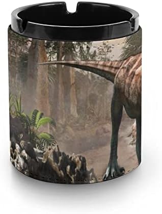 מאפשי עור Ceratosaurus דינוזאור לסיגריות מגשי אפר עגולים למשרד ביתי ומסעדות
