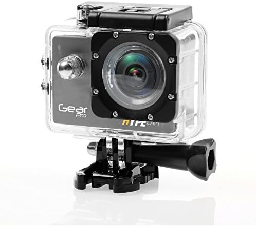 Gear Pro מצלמת אקשן ספורט - HD 1080p מיני מצלמת וידיאו w/ 12 MP CAM, 2.4 אינץ 'מסך מגע USB SD כרטיס HDMI, סוללה - מארז אטום למים, כבל
