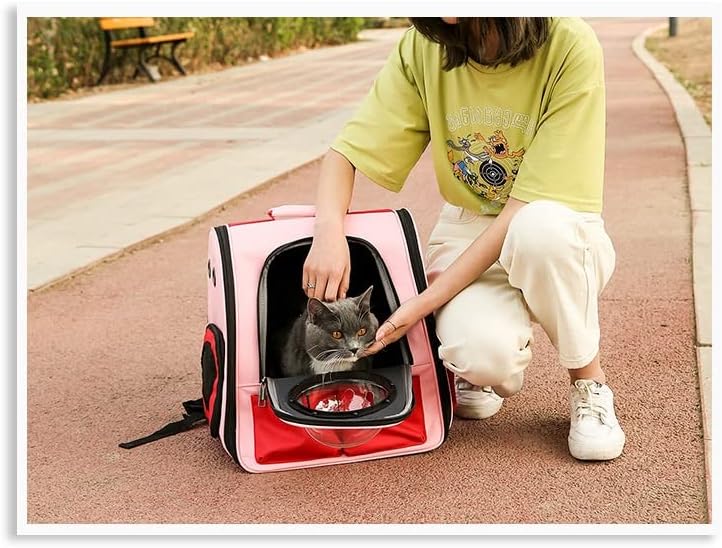 כלב נסיעות נושאות מחמד נייד תרמיל לנשימה חתולי כלוב לנשימה קטן כלב נסיעות תיק
