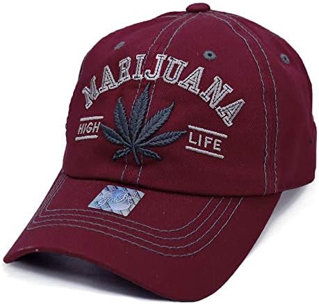 חיים גבוהים מריחואנה עיצוב עשבים עשבים 420 כובע בייסבול לא מובנה כובע בייסבול