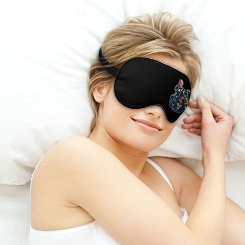 מסכת שינה של רכיבת גולגולת עם רצועה מתכווננת כיסוי עיניים רך כיסוי עיניים כיסוי עיניים לנסיעות להירגע