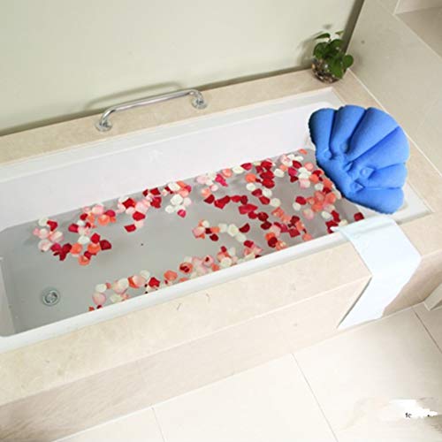 Exceart ספא כרית אמבטיה כרית אמבטיה מתנפחת בצורת פרחים עם כוסות יניקה כוס צוואר אחורי רך לאביזרי אמבטיה אביזרי אמבטיה.