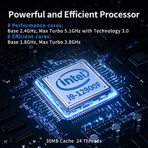 MSECORE MINI GAMING PC, מחשב שולחני עם I9-12900F 16 ליבות עד 5.1 ג'יגה הרץ, כרטיס גרפי RTX3060 12G, 64 גרם RAM 2T PCIE 4.0 M.2 SSD, LAN