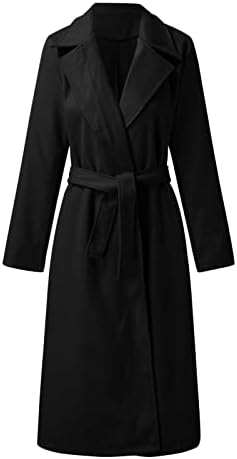 מעילי חורף לנשים מפוצרי רוח ארוכים פתוחים חולצות ז'קט דש קדמי