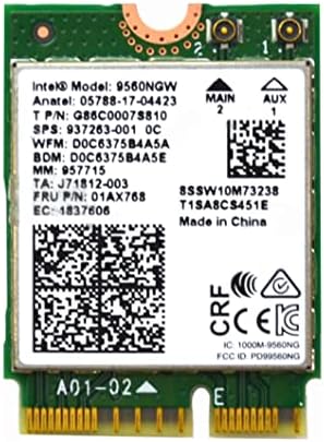 Intel 9560NGW Wireless-AC 9560 802.11AC WLAN PCI-express Bluetooth 5.1 כרטיס WiFi G86C0007S810