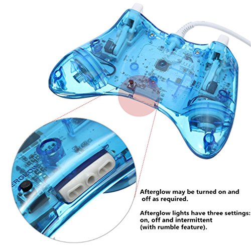 ידית משחק חוטי USB COLOR COLOR COLOW זוהר בקר משחק נייד עבור אביזרי וידאו של Microsoft Xbox 360