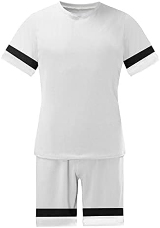 סט ספורט טלאים של Beibeia Mens, 2021 תלבושות קיץ 2 חלקים חולצות T ו- Shorts Shatssuit Setsuit Set Setwits