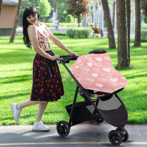 כיסויי מושב לרכב לתינוק לב - צעיף הנקה, עגלת קניות, חופה של מושב רב -שימושי, לתינוק