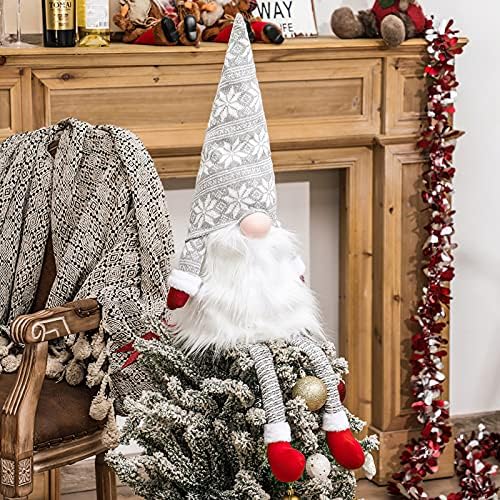 עץ חג המולד טופר גנום, 32 אינץ 'גדול בעבודת יד שוודית טומטה חג המולד גנום עץ עץ קישוט, קישוטים לחג המולד חג המולד קישוטי חג מתנה עיצוב