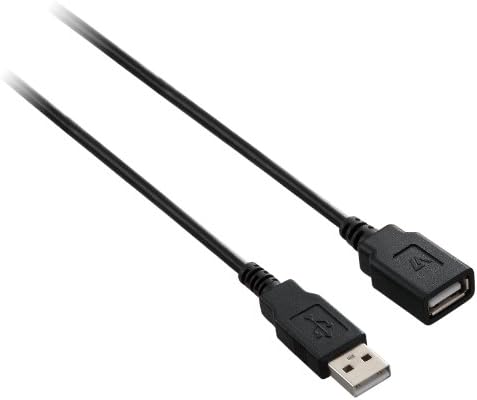 V7 כבל הרחבה USB 2.0 במהירות גבוהה - 6 רגל - זכר לנקבה להרחבת הזעם של כבלי מכשירי USB - שחור