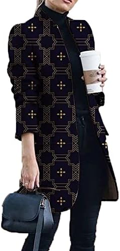 מעילי חורף של Cotecram לנשים אופנה מזדמנת מעיל תעלה ארוך נשים אלגנט