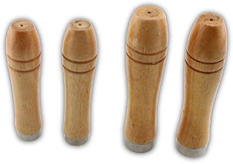 4 יחידות עץ קובץ ידית עם חזק מתכת קולרים-2 יחידות בינוני עץ ידית עבור 6 -8 קובץ 2 יחידות גדול עץ ידית עבור 10 -12 קובץ