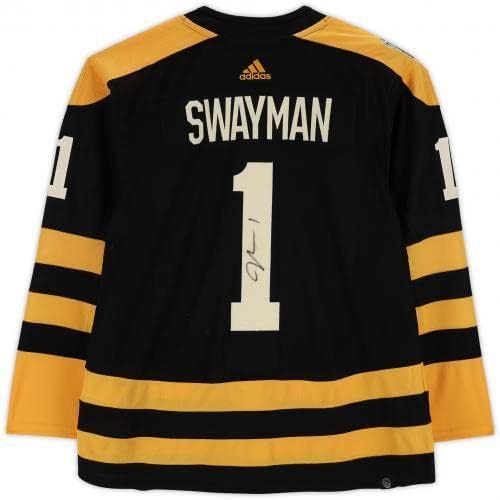 מסגר ג'רמי סווימן בוסטון ברוינס חתימה 2023 חורף קלאסי אדידס ג'רזי אותנטי - גופיות NHL עם חתימה