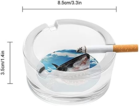 סיגריות כריש אכזריות מעשנים מגש אפר מאפרות זכוכית לקישוט שולחן שולחן משרד ביתי