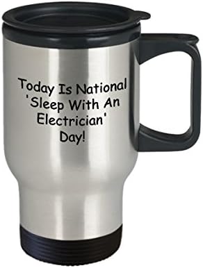 חשמלאי מצחיק קפה ספל ספל תה כוס מושלם לגברים נשים כיום הוא שינה לאומית עם יום חשמלאי