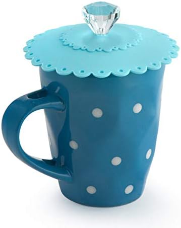 6 יחידות מזון כיתה סיליקון כוס מכסים יצירתי יהלומי ספל כיסוי נגד אבק אטום חותם כוס כיסוי חם כוס מכסים עבור קפה תה מים כוסות