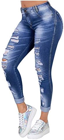 מכנסי ג'ינס דלים פלוס פלוס מכנסי ג'ינס נשים טרנדיות מתאימות ג'ינס קרועות ג'ינס ג'ינס מזדמן נשים ג'ינס אופנה ג'ינס