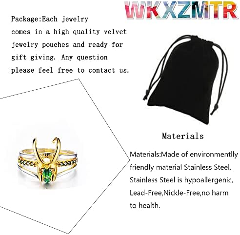 לוקי טבעת גיבור קסדת טבעת עבור יוניסקס תכשיטי מארוול מתנות ליל כל הקדושים קוספליי תכשיטי מתנות לוקי אוהב מתנות