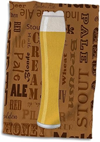 סדרת חובבי בירה של רוז תלת מימד וייזן מגבת יד, 15 x 22, רב צבעוני