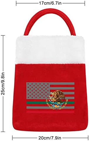 שקיות דגל מקסיקו אמריקאיות שקיות יוקרה שק חג המולד שק קישוטים חגיגיים