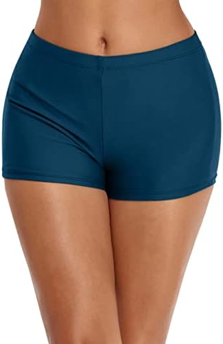 מכנסי שחייה לנשים מכנסיים קצרים לוח נמתחים מכנסי טנקיני מוצקים מכנסי בגד ים ספורט