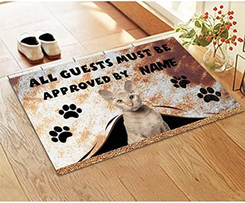 כל האורחים חייבים להיות מאושרים על ידי מחצלת קבלת פנים לחתול כפות רגליים טביעת רגל אזור תנועה גבוהה שטיחי קוקוס קוקוס גיבוי רהוט מתנה