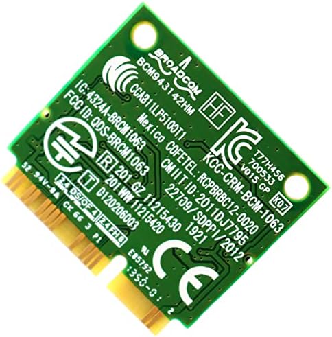 DEAL4GO BCM43142 MINI PCIE כרטיס WIFI מתאם 802.11N כרטיס WLAN אלחוטי w/Bluetooth 4.0 עבור Broadcom BCM943142HM Dell/ASUS/ACER נייד, לבן
