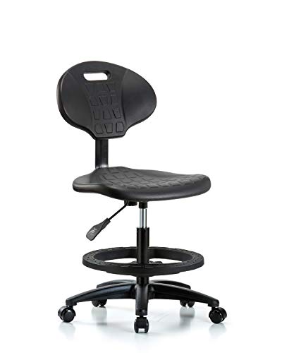 לבטק ישיבה סגן 43901 כיסא ספסל צבעוני בינוני, פוליאוריטן, בסיס ניילון-טבעת רגל שחורה, גלגלים