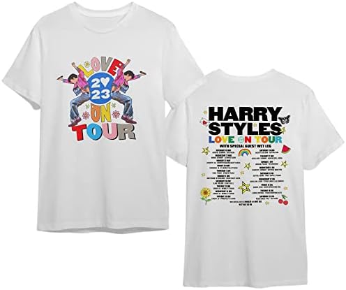חולצת טריקו של הארי טור 2023, מתנת טי להקת 1-ישירה 0, חולצת אהבה בסיור 2023, חולצת סגנונות 2023, הארי אהבה על טי למאוורר