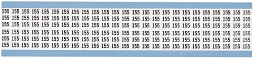 בריידי-155-פק ויניל בד, שחור על לבן, מוצק מספרי חוט סמן כרטיס