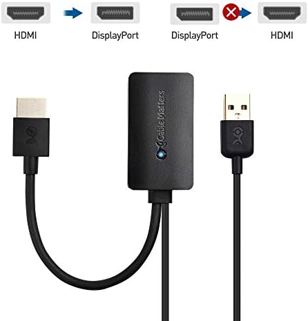 ענייני כבלים HDMI למתאם DisplayPort עם תמיכה ברזולוציית וידאו 4K