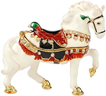 QIFU צבוע ביד אמייל סוס קטן בסגנון דקורטיבי תכשיטים תכשיטים תכשיטים מתנה ייחודית לעיצוב הבית