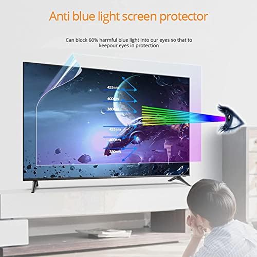 מגן מסך טלוויזיה בגודל 65 אינץ', מגיני מסך נגד אור כחול נגד סנוור להקל על מסנן מסך עבור מחשב נייד, לד,אולד וקלד 4 ק מ, 50 1095616