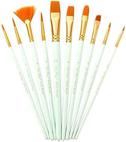 Czdyuf 10 יחידות/סט צבעי עט גואש גואש מברשות צבע ניילון ציור שיער מברשת סט אספקת אמנות מקצועית