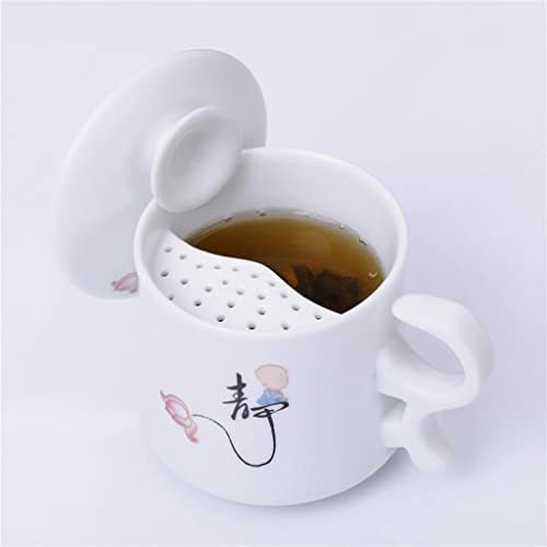 קרמיקה של כוס תה של Zhuhw עם ספל מסנן מכסה מאט סלדון משרד אישי פגישה כוס מתנה
