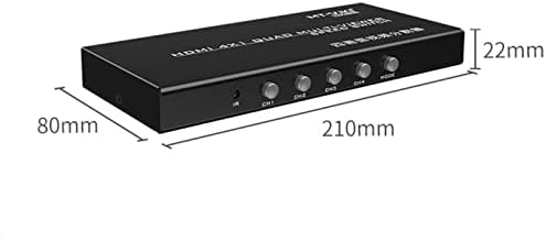 מתג HDMI - מפצל רב -פונקציונלי, 4 ב 1 מפצל מסך HDMI, 5 יציאות קלטת IR שלט רחוק, היקף היישום של יישום מולטימדיה/ועידת וידאו/מחשב