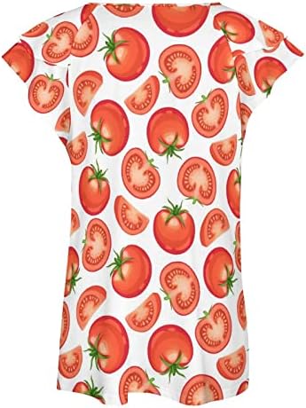 חולצות טריקו לנשים עגבניות פרועו עם שרוולים קצרים עם שרוולים קצרים על חולצה רופפת חולצה רופפת