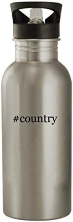 מתנות Knick Knack Country - בקבוק מים מפלדת אל חלד 20oz, כסף